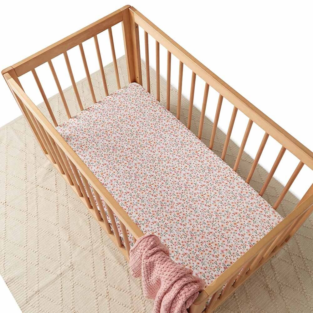 Snuggle Hunny - Spring Floral Fitted Cot Sheet