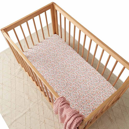 Snuggle Hunny - Spring Floral Fitted Cot Sheet
