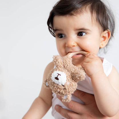 Living Textiles - Teething Ring & Dummy Chain Gift Set - Cuddly Bear