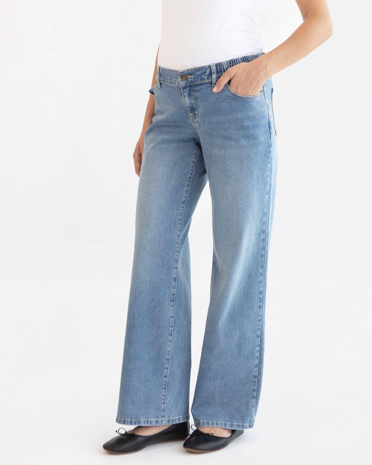 Soon Maternity - Heaven Straight Jeans - Mid Wash