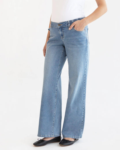 Soon Maternity - Heaven Straight Jeans - Mid Wash
