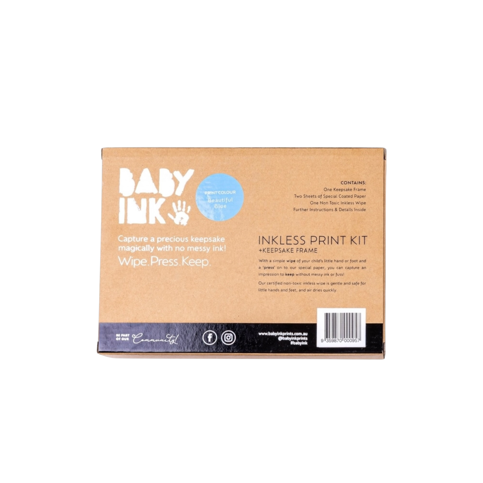 BABYink Frame Beautiful Blue example print