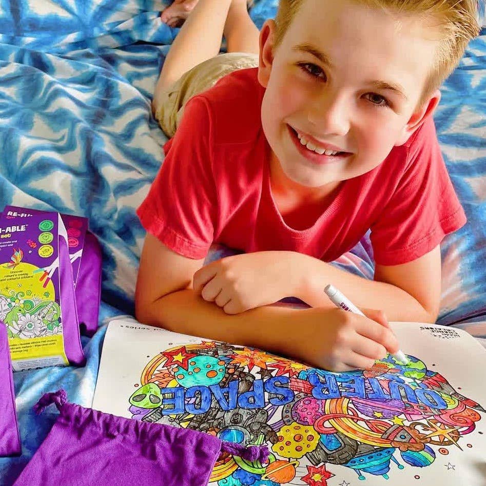 Little Change Creators - OUTER SPACE | Re-FUN-able™ Travel Activity + Play Mat