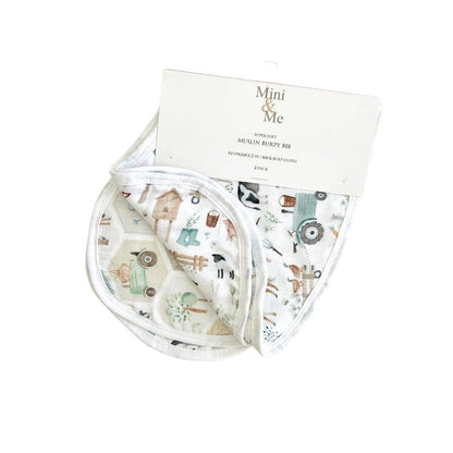 Cuddle Bug & Co - Burp Bib 2pk Patchwork Farm & Farm Life