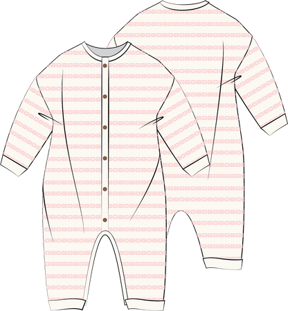 FRECKLES the label - Raised Stripe Full Romper | Sweetpea