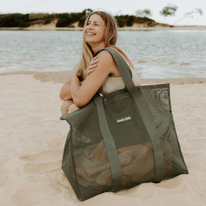 Sande™ AU - Beach Hauler™ Mesh Beach Bag - Pandanus