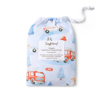 Snuggle Hunny - To The Rescue Organic Bassinet Sheet / Change Pad Cover
