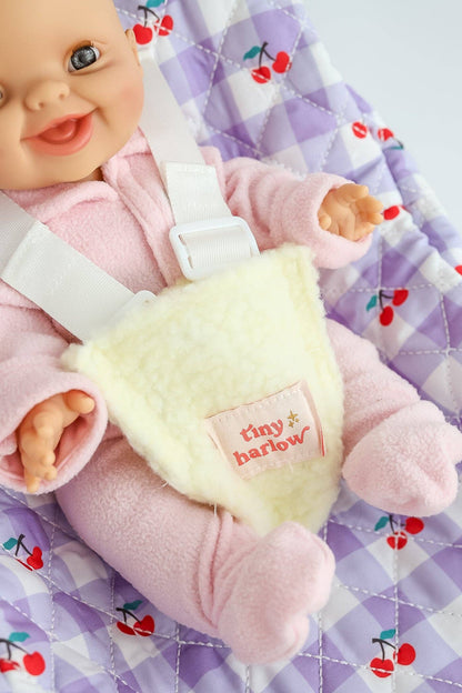 Tiny H - Tiny Harlow Dolls Car Seat Capsule - Cherry Gingham