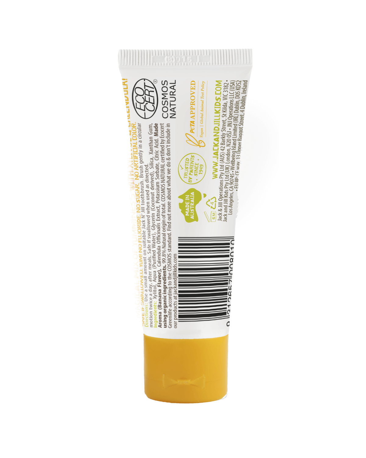 Jack N' Jill Kids - Jack N' Jill Natural Certified Toothpaste Banana 50g