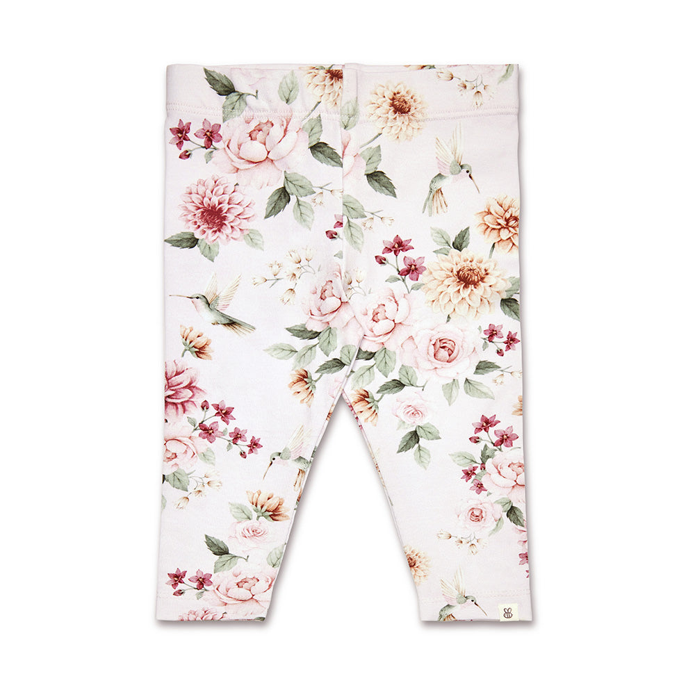 Birds & Blooms Leggings flatlay