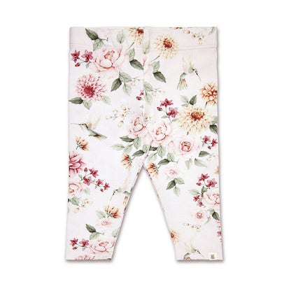 Birds & Blooms Leggings flatlay