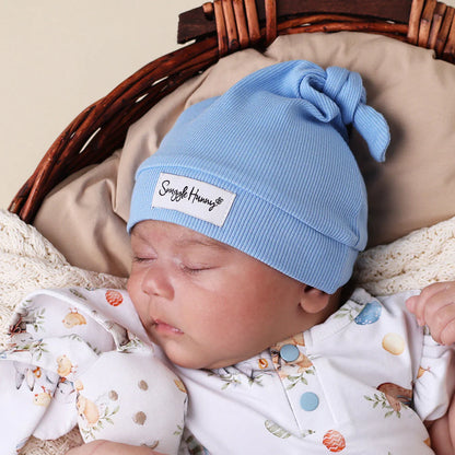 Snuggle Hunny - Bluebell Ribbed Organic Knotted Beanie
