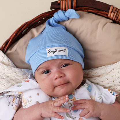 Snuggle Hunny - Bluebell Ribbed Organic Knotted Beanie