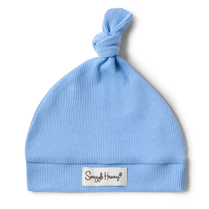 Snuggle Hunny - Bluebell Ribbed Organic Knotted Beanie