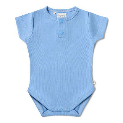 Snuggle Hunny - Bluebell Short Sleeve Organic Bodysuit