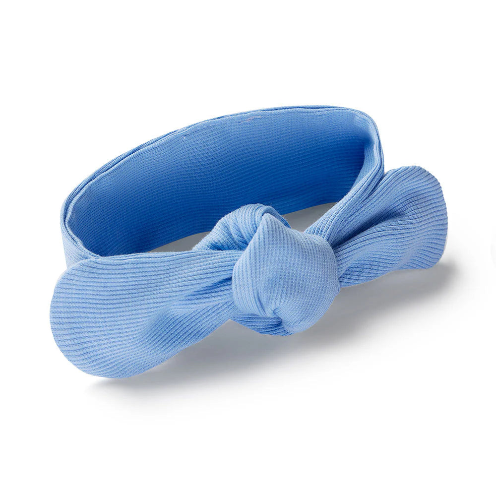Snuggle Hunny - Bluebell Ribbed Organic Topknot