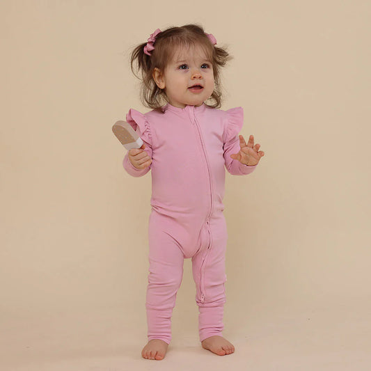 Snuggle Hunny - Bubblegum Organic Snugglesuit Convertible Romper