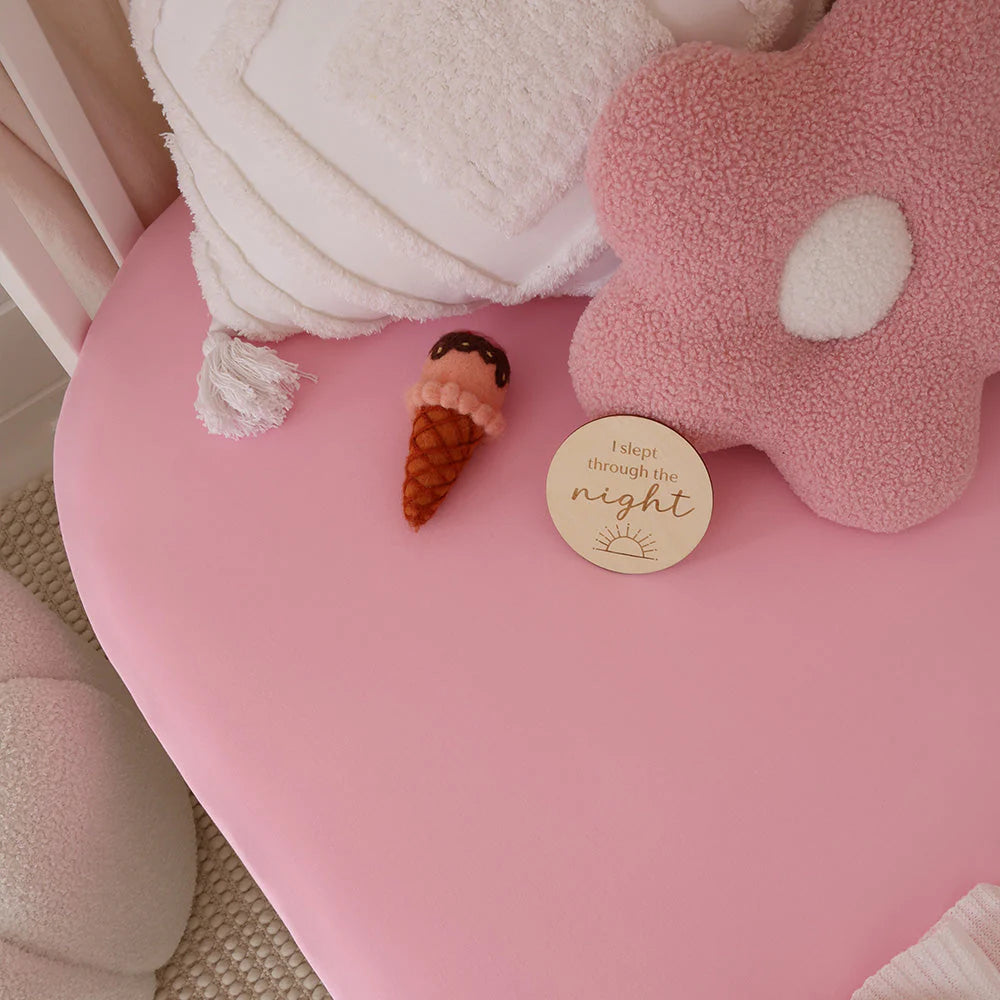 Bubblegum Organic Fitted Cot Sheet