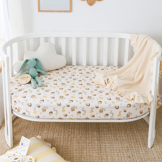 Snuggle Hunny - Bumblebees Organic Fitted Cot Sheet