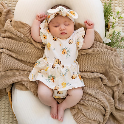 Snuggle Hunny Bumblebees dress lifestyle