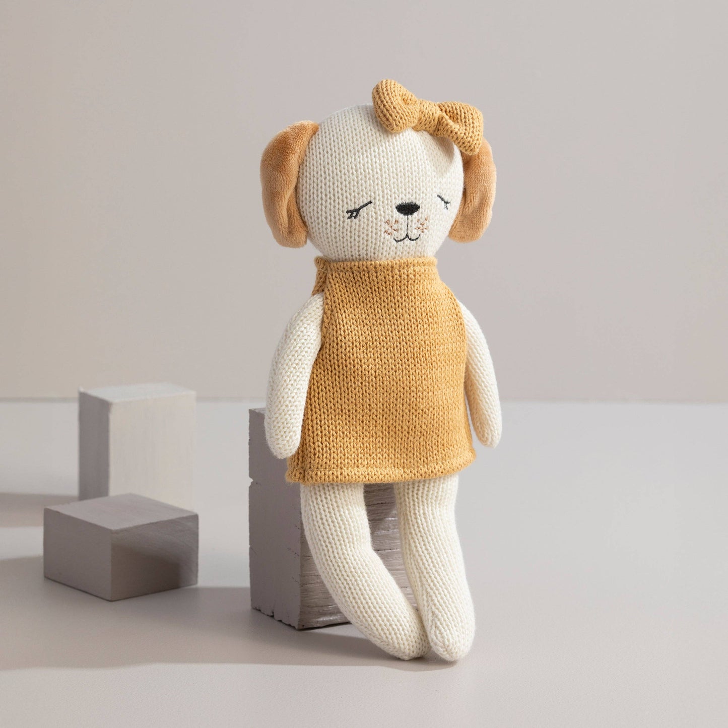 Living Textiles - Knitted Animal Toy- Paula the Puppy