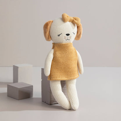 Living Textiles - Knitted Animal Toy- Paula the Puppy