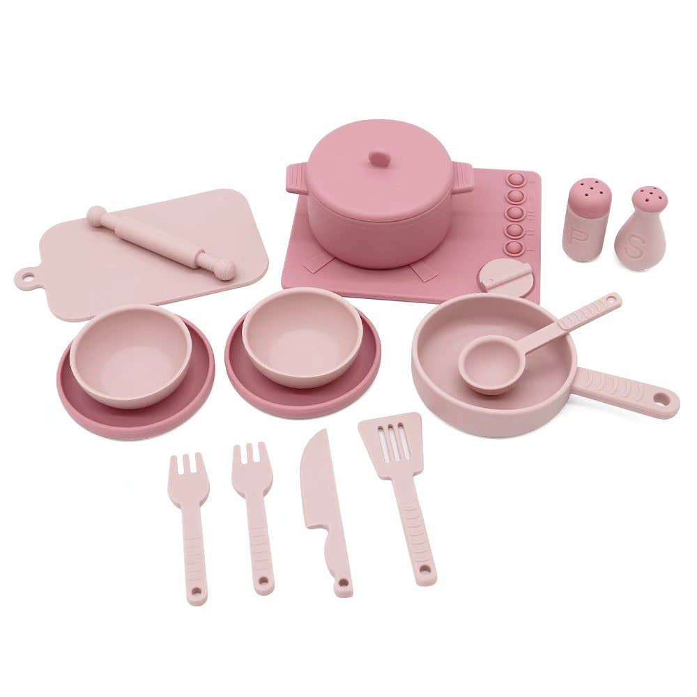 ToysLink - Pink Silicone Cookware Set