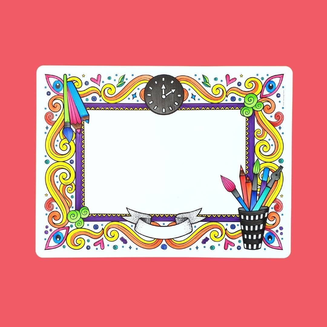 Little Change Creators - IMAGINATION | Reusable Double-sided Colour + Draw Doodle Mat