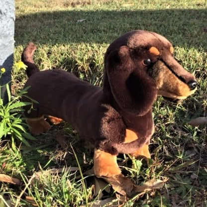 Bocchetta Plush Toys - Stretch - Chocolate and tan Dachshund Size 36cm/14"