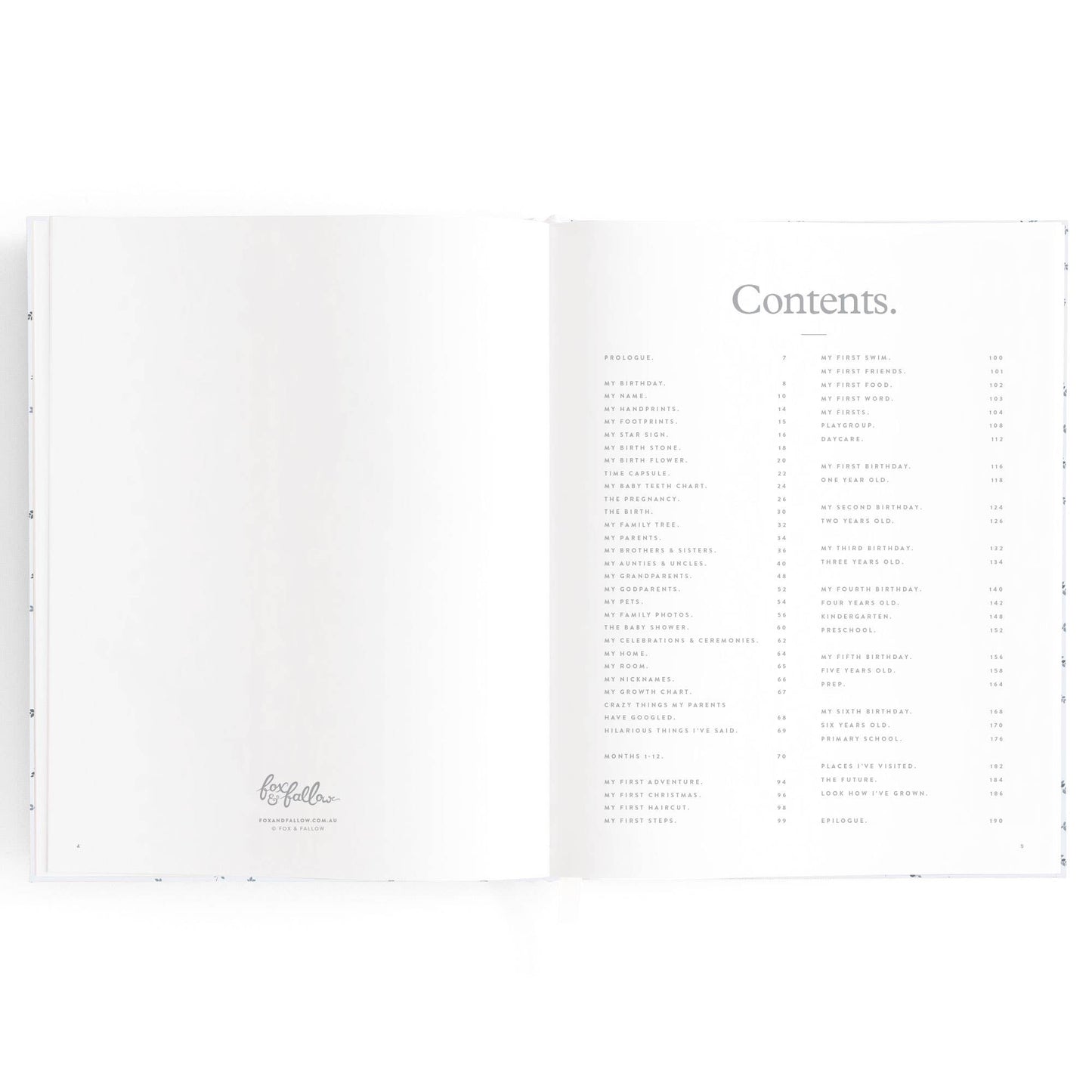 Fox & Fallow - Baby Book Bluebell