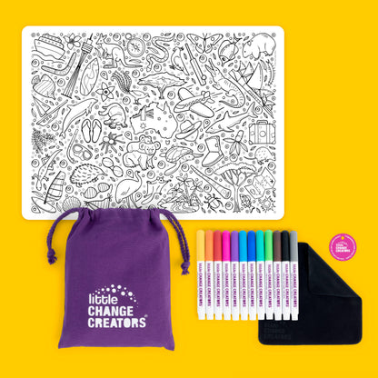 Little Change Creators - AUSTRALIA | Re-FUN-able™ Reusable Colouring + Doodle Mat