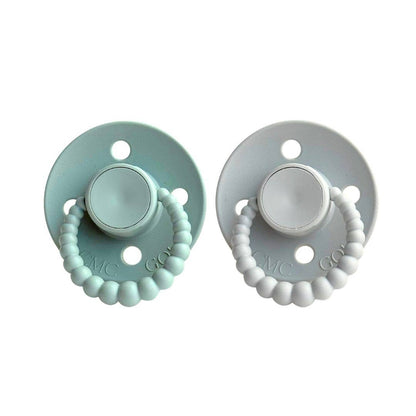 CMC Gold - 'Bubble' Dummies Sage + Light Grey