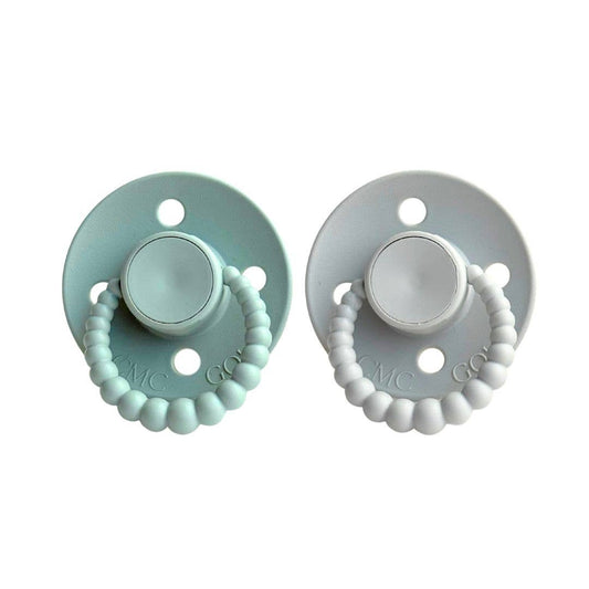 CMC Gold - 'Bubble' Dummies Sage + Light Grey