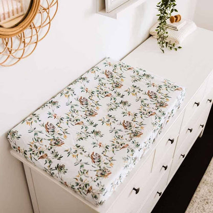 Snuggle Hunny - Eucalypt Bassinet Sheet / Change Pad Cover