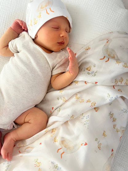 Bamboo Muslin Wrap Goosey Gander