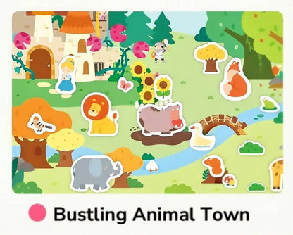 ToysLink - Mideer Reusable Jelly Sticker Set-The Busy Animal Town