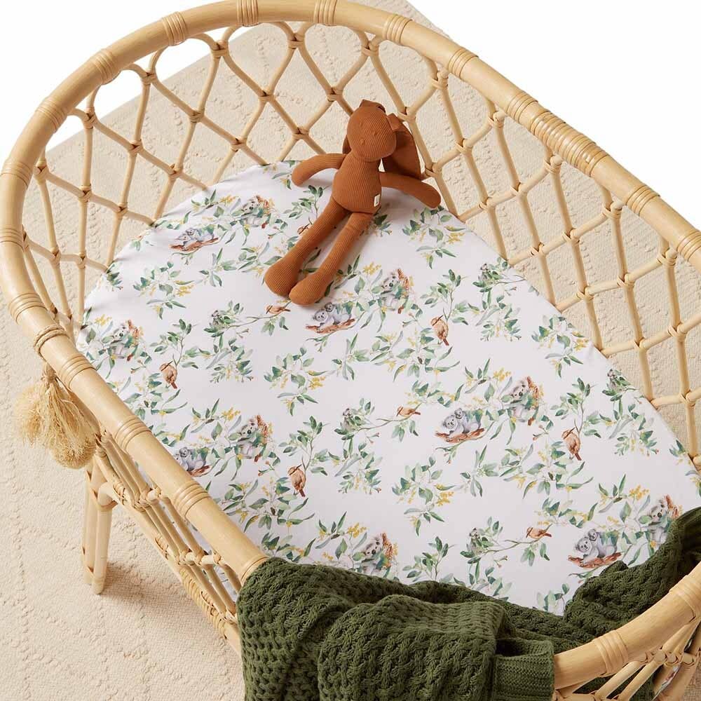 Snuggle Hunny - Eucalypt Bassinet Sheet / Change Pad Cover