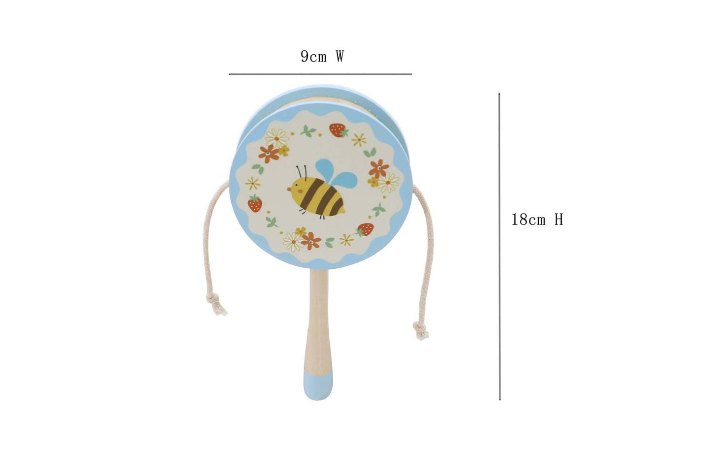 ToysLink - Wooden Bumble Bee & Butterfly Monkey Drum