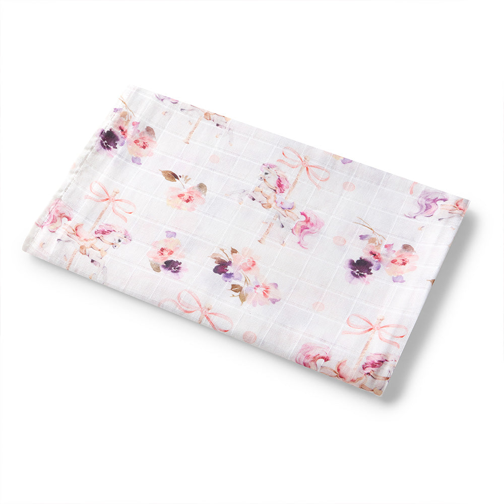 Carousel Organic Muslin Wrap detail