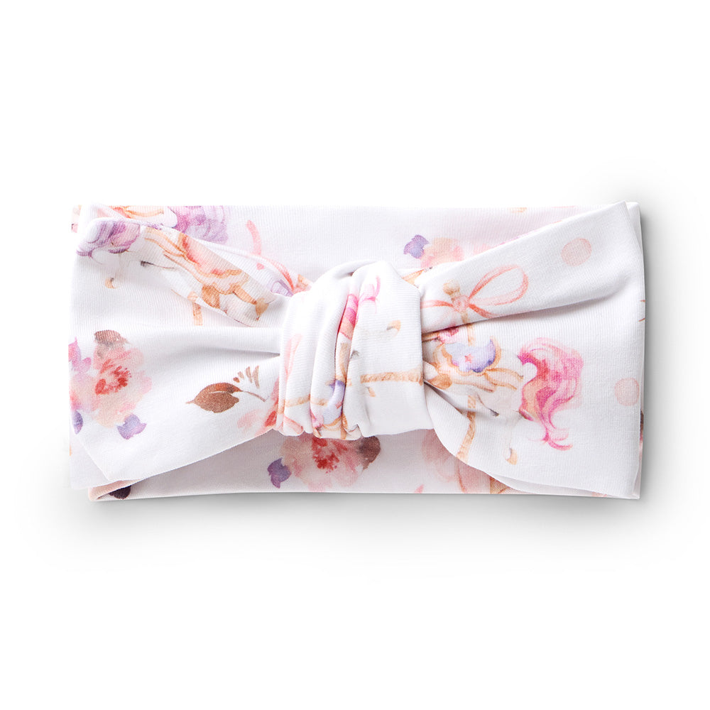 Snuggle Hunny Carousel Organic Oversized Bow