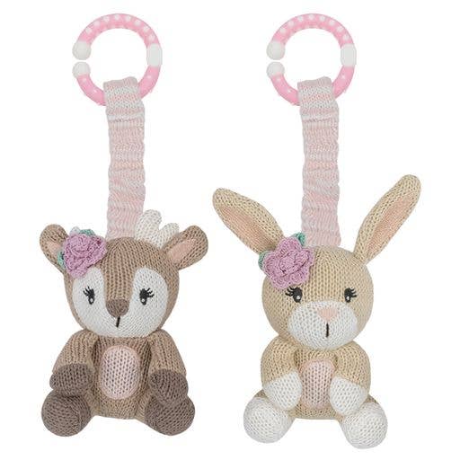 Living Textiles - 2pk Stroller Toys - Fawn & Bunny