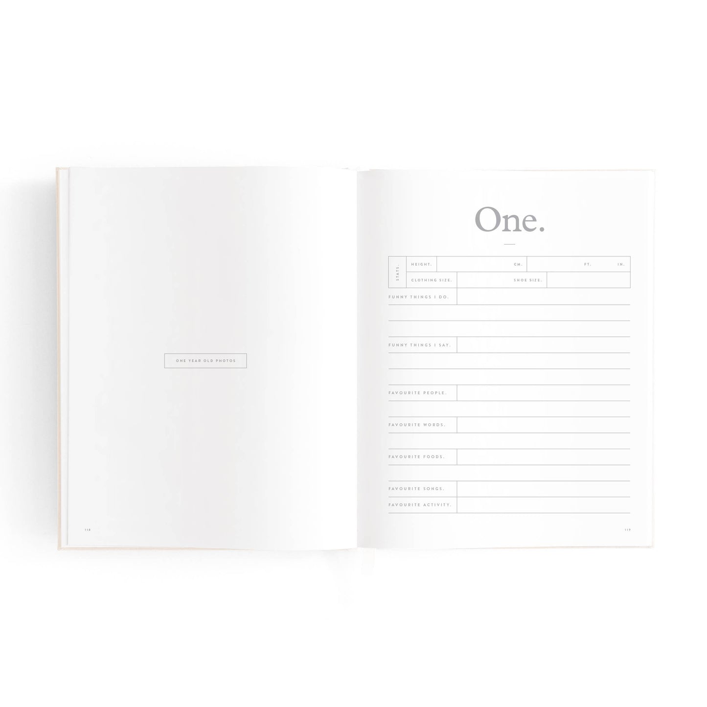 Fox & Fallow - Mini Baby Book Oatmeal