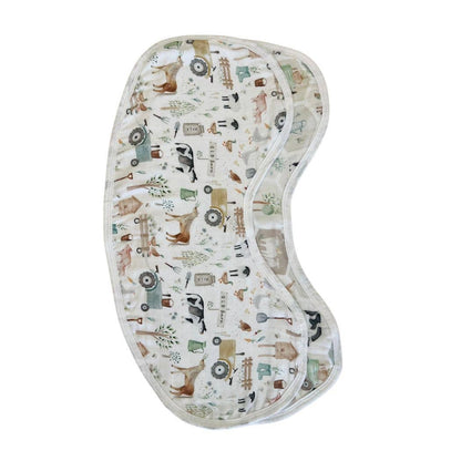 Cuddle Bug & Co - Burp Bib 2pk Patchwork Farm & Farm Life