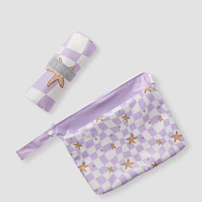 LESIMO - Sand Free Kids Hooded Towel - Star Fish