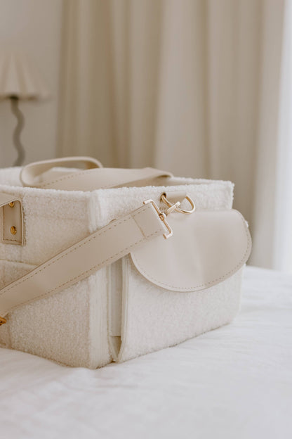 The Beige Collective - Teddy Boucle Nappy Caddy | Cream