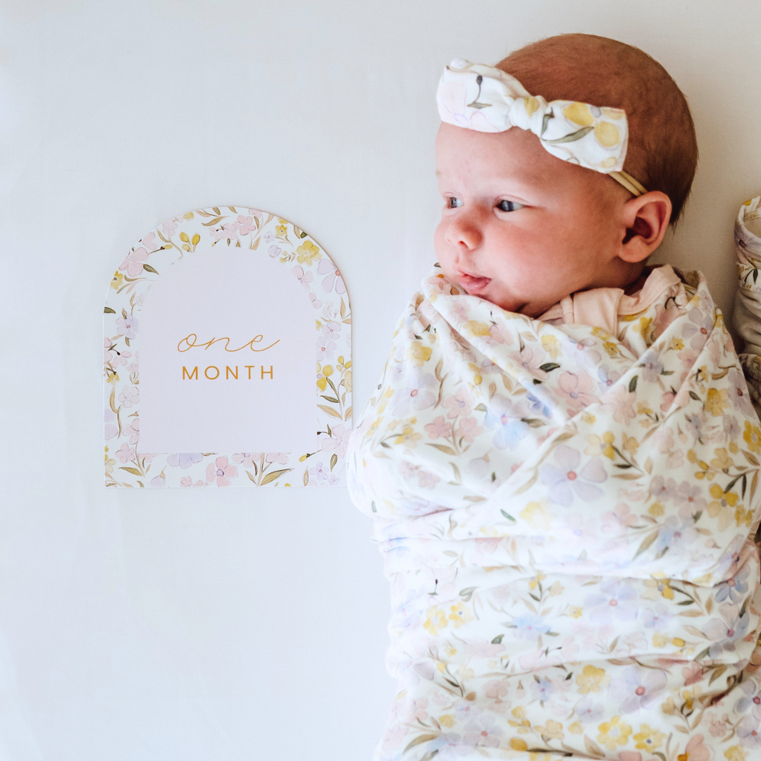 The Beige Collective - Baby Milestone Cards | Fleur & Bloom Pink