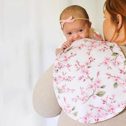 Snuggle Hunny - Cherry Blossom Organic Cotton Burp Cloth