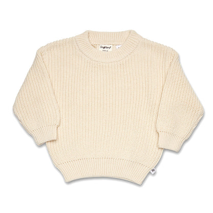 Cream Oversized Knit Jumper flatlay