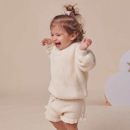 Cream Knit Bloomers