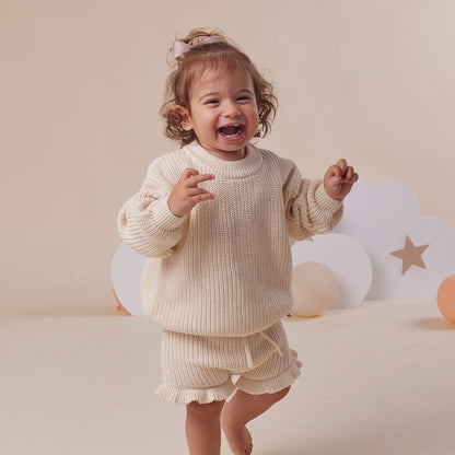 Cream Knit Bloomers